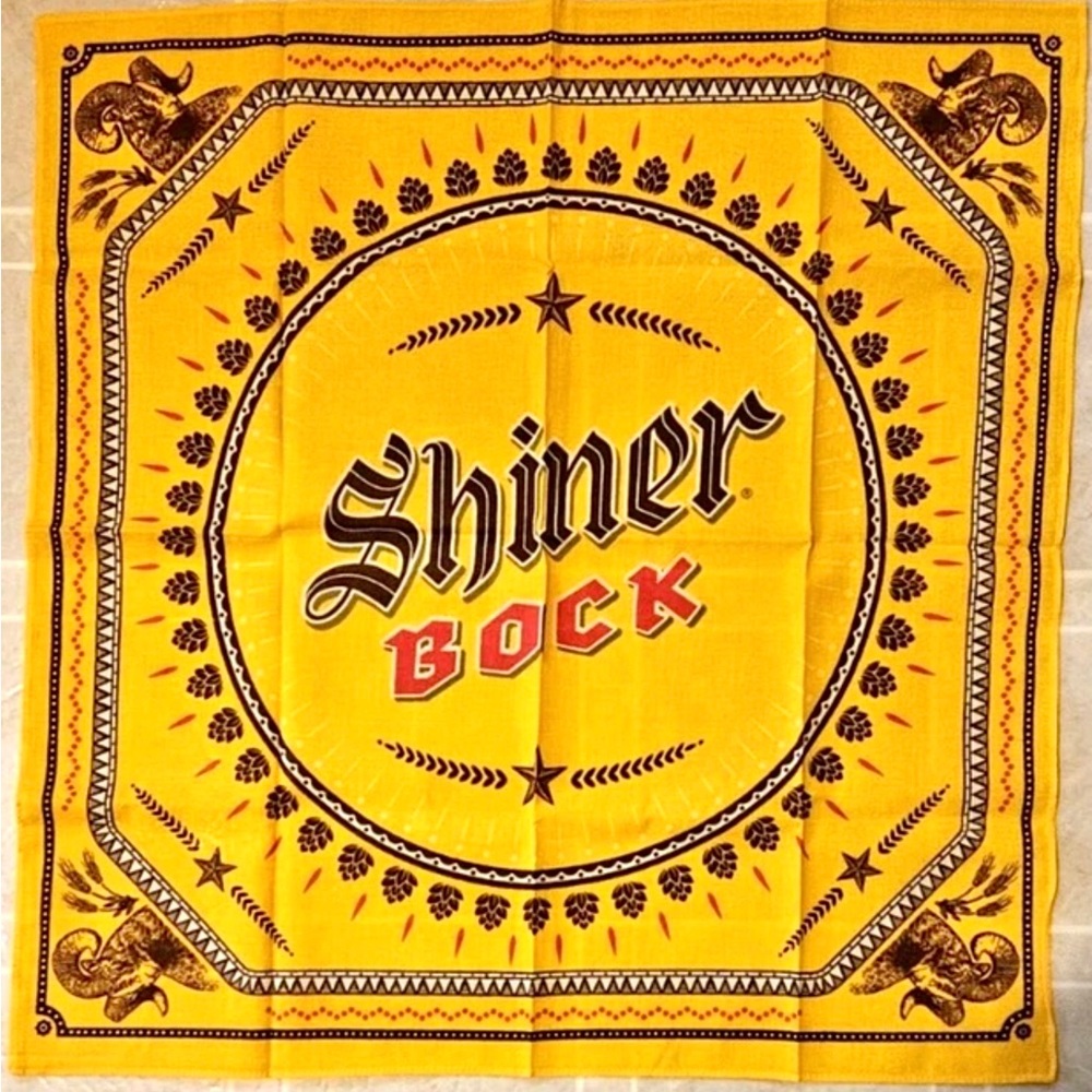 Shiner Bock Beer Scarf Bandana Balaclava Brewery Texas Handkerchief Mancave New